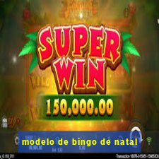 modelo de bingo de natal